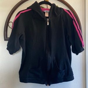 G.W. Sport black and fuchsia short sleeve hoodie